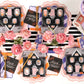 Haunted house-shaped Halloween paper plates with spooky designs from Gatherings by Curated Paperie.