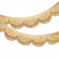 Gold scallop fringe banner by xo, Fetti with shimmering gold scalloped fabric and long fringe for festive decorations.