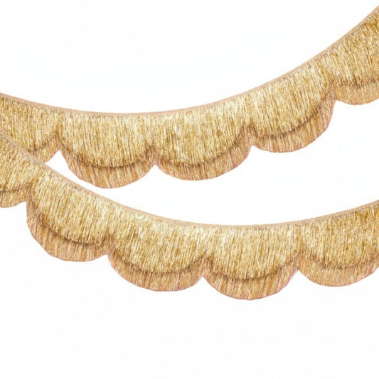 Gold Scallop Fringe Banner