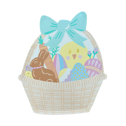 Easter Fun Large Basket Plates | Pack of 8