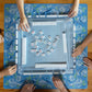 Blue & White Bird Mahjong Mat