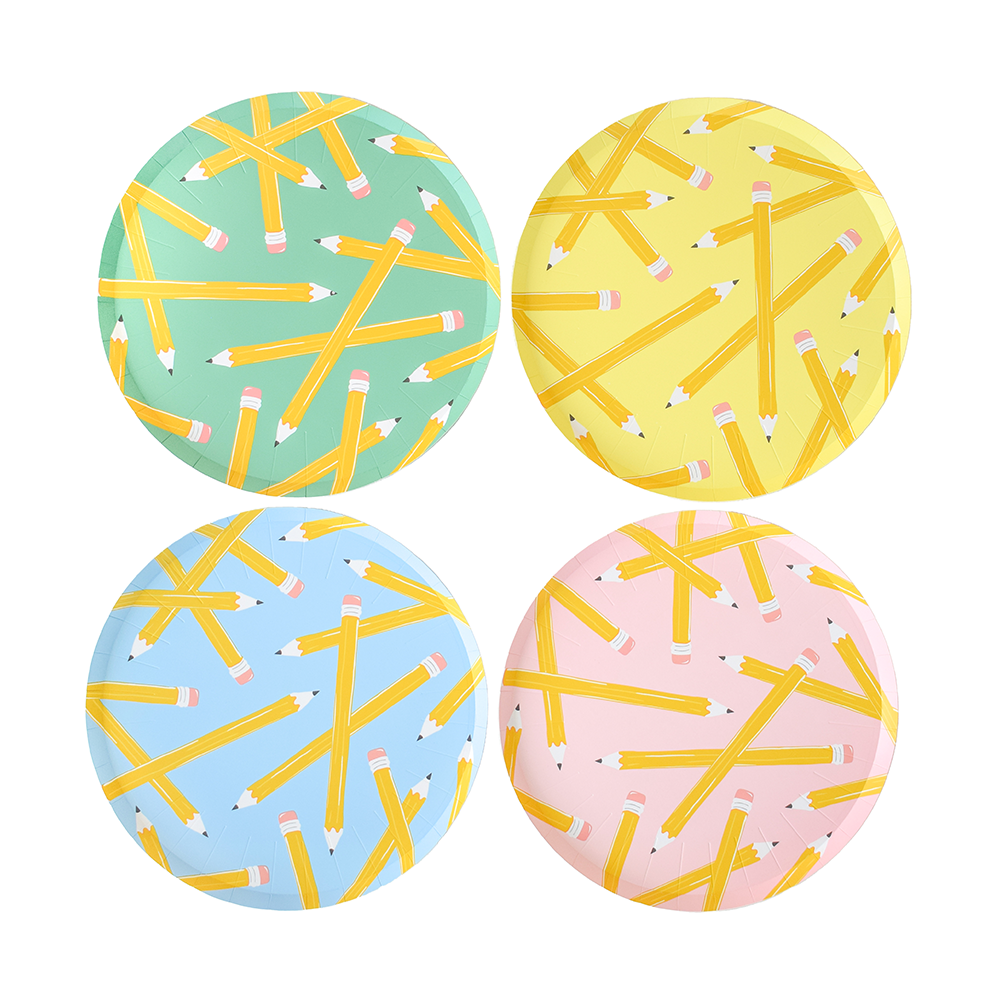 Smarty Pants Pencil Mixed Pack Large Plates 10" | 8 count