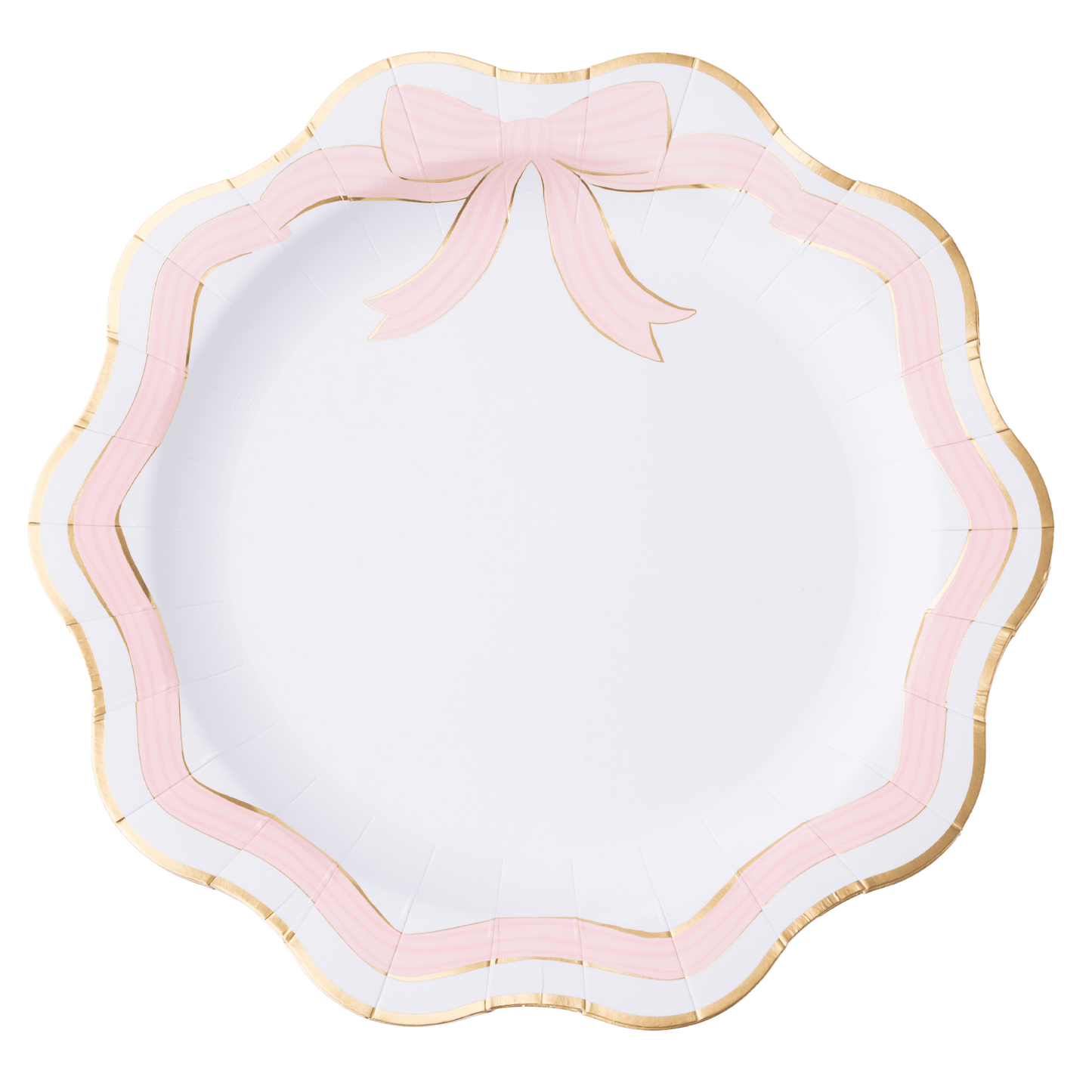 Pink Bow Dinner Plates - 11" | Set of 8 - Porcupine Paper Co.