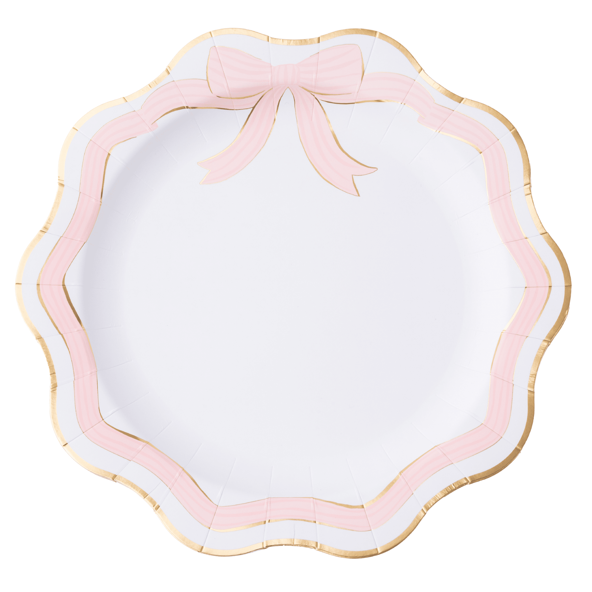 Pink Bow Dinner Plates - 11" | Set of 8 - Porcupine Paper Co.