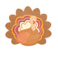 Thanksgiving turkey-shaped paper plates from Gatherings by Curated Paperie, featuring festive turkey design for holiday dining.