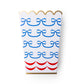 Bonjour Fête 4th of July bow flag popcorn boxes with red, blue, and white patriotic design for festive celebrations.