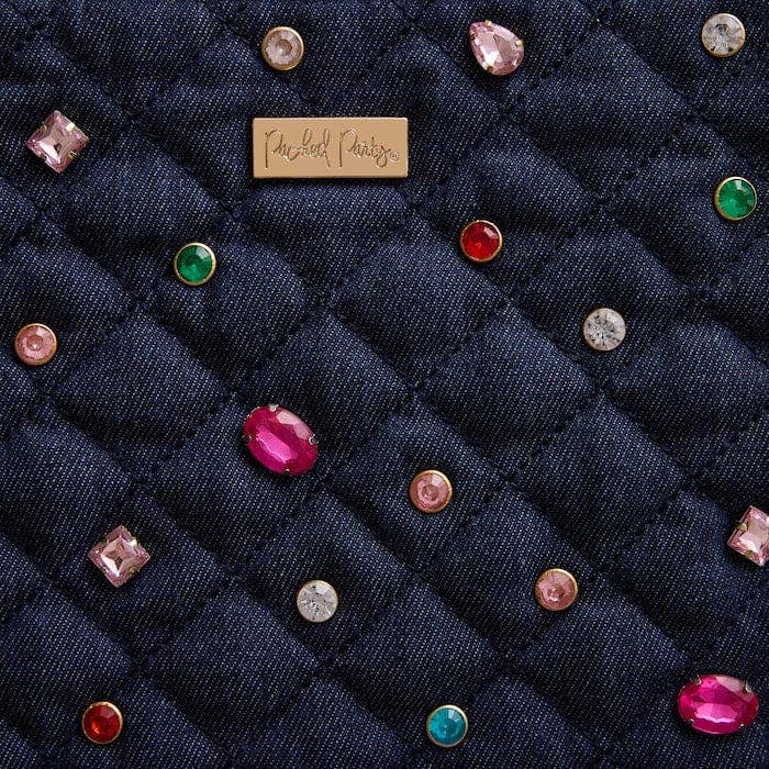 Denim & Gems Quilted Everything Pouch