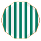 Emerald Green Signature Cabana Stripe Plates | Pack of 8