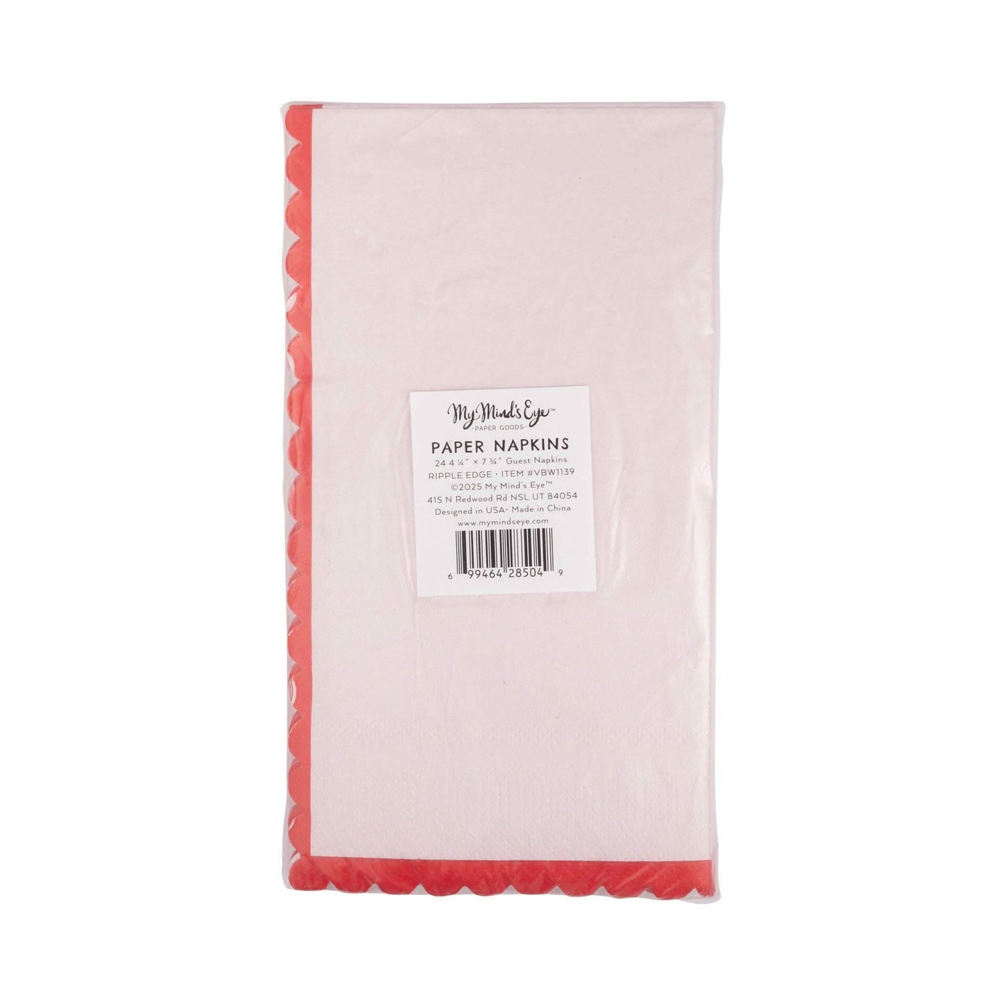 Ripple Edge Valentine Dinner Napkin | 24 Count