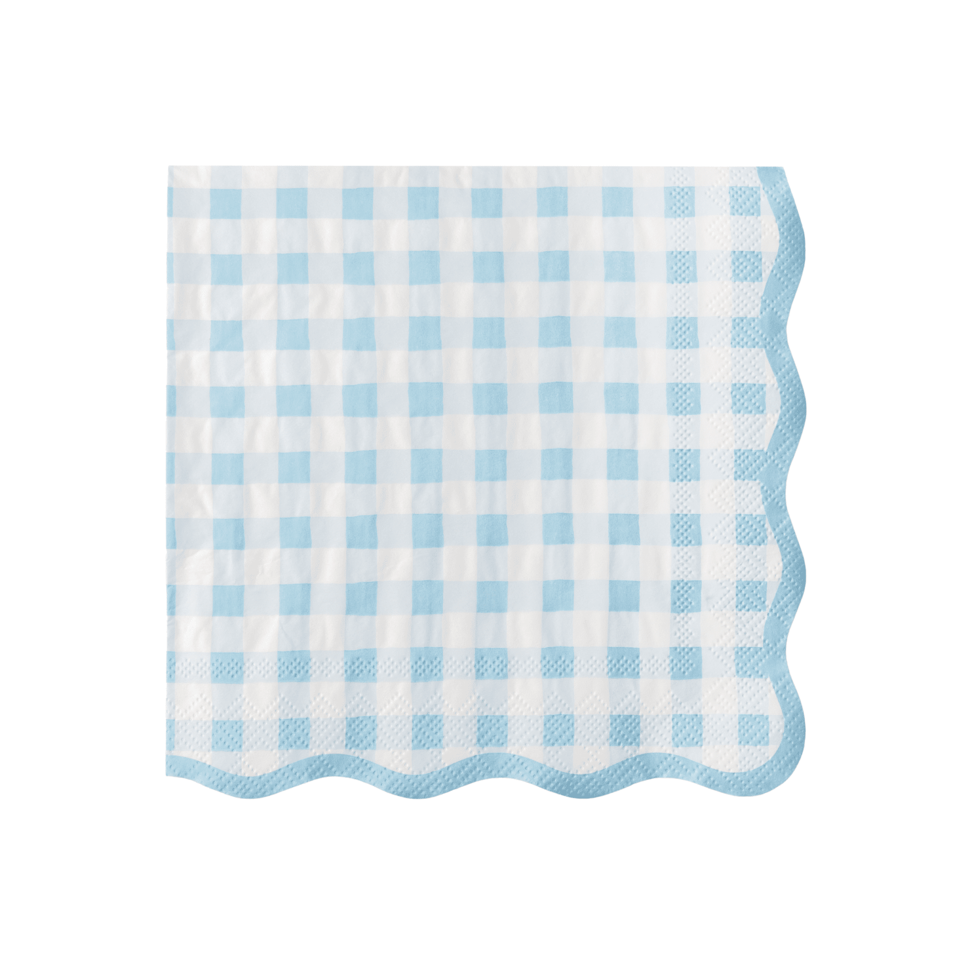Sky Blue Gingham Dinner Napkins | 20 Count - Porcupine Paper Co.