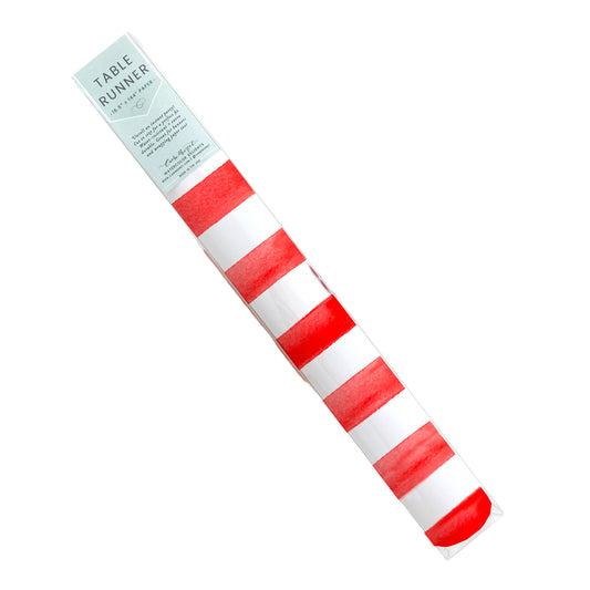 Red and White Stripe Table Runner