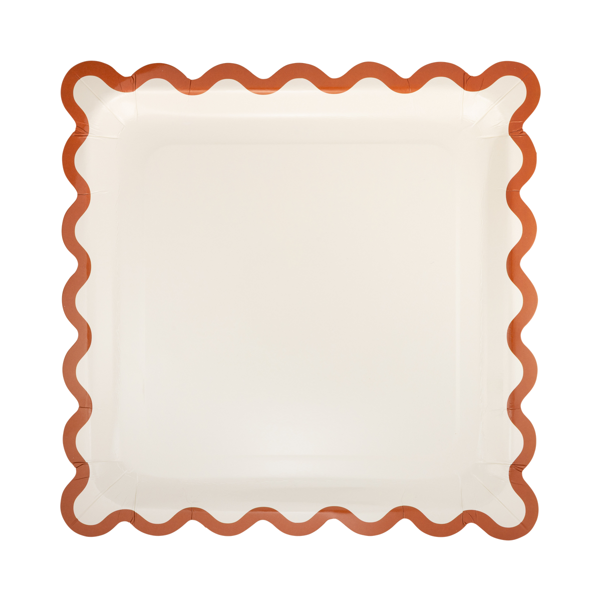 Rust Ric Rac Paper Plates 10" | Set of 8