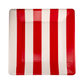 Red and Pink Striped 11" Plate | 8 count