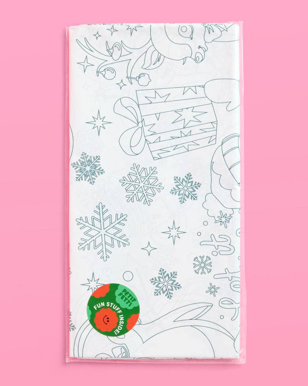 Merry Christmas Coloring Paper Tablecloth
