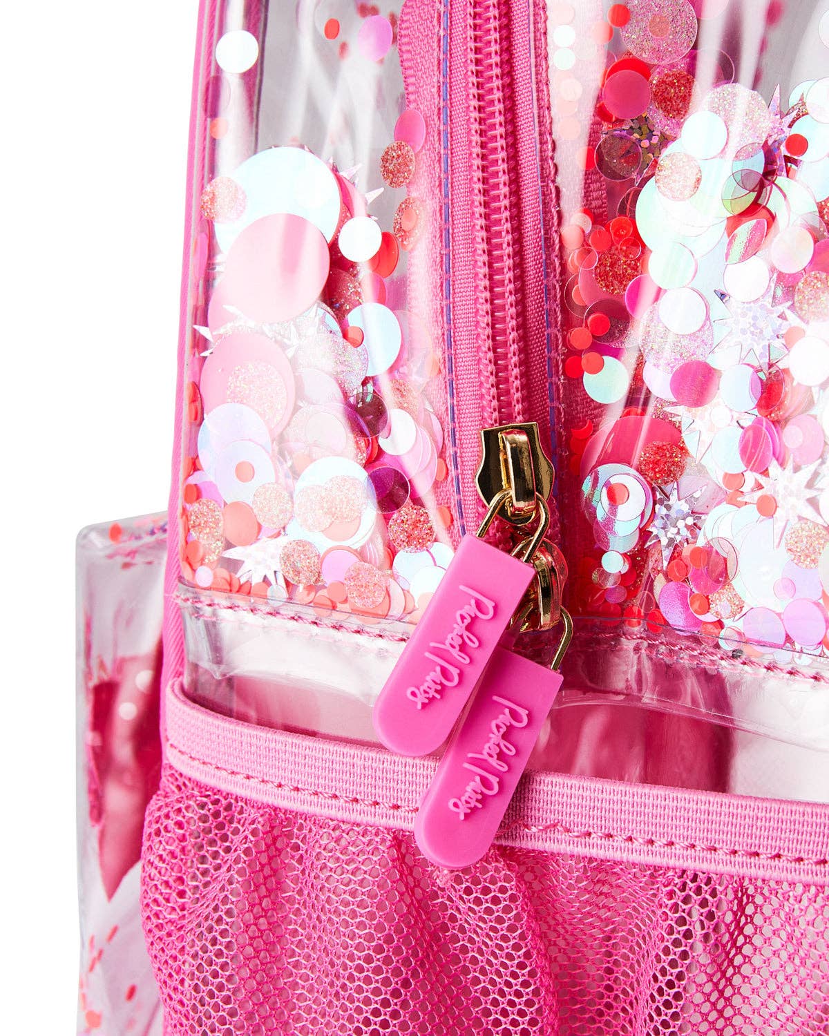 Sweet Tart Confetti Backpack by Packed Party showing colorful, playful design with adjustable straps and spacious interior.