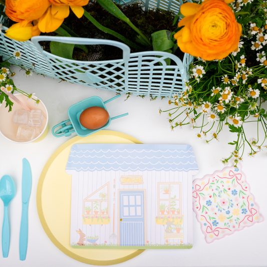 Pink Floral Cocktail Napkins | Set of 16