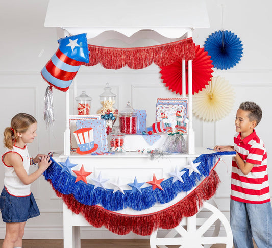 Colorful 3D star banner by My Mind’s Eye with multiple star shapes, ideal for party or nursery decor.