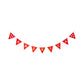 My Mind’s Eye America Felt Pennant Banner with red, white, and blue felt pennants for patriotic decoration.