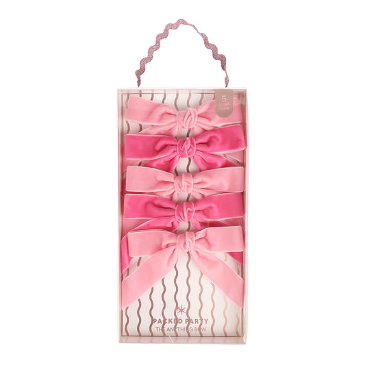Bow Clip-On Pink Napkin Table Decor | Set of 5