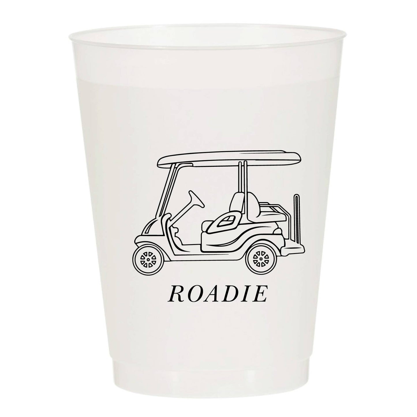 Golf Cart Roadie Frosted Cups | Pack of 6 or 10