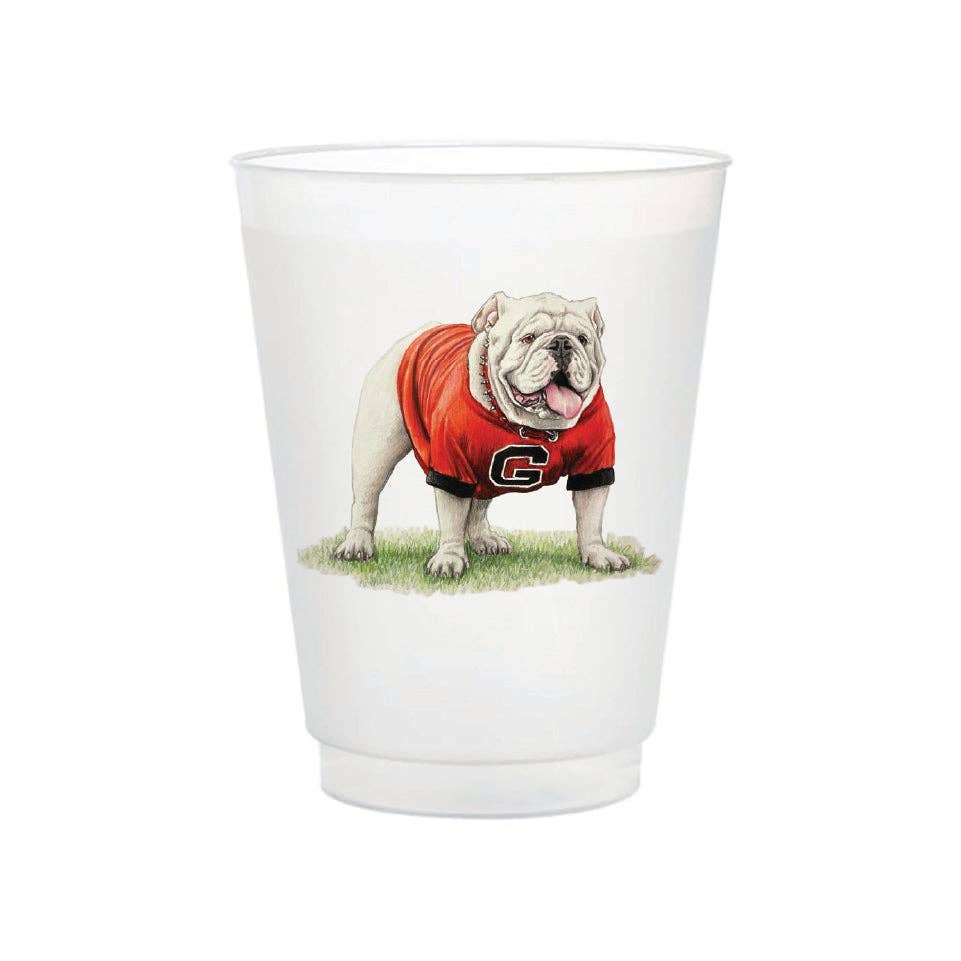 Georgia mascot flex cup featuring a vibrant Georgia Bulldogs mascot design, perfect for showing team spirit.