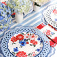 Light Blue Basketweave Dinner Paper Plates - Porcupine Paper Co.