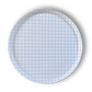 Premium Gingham Baby Blue Plates | 12 count