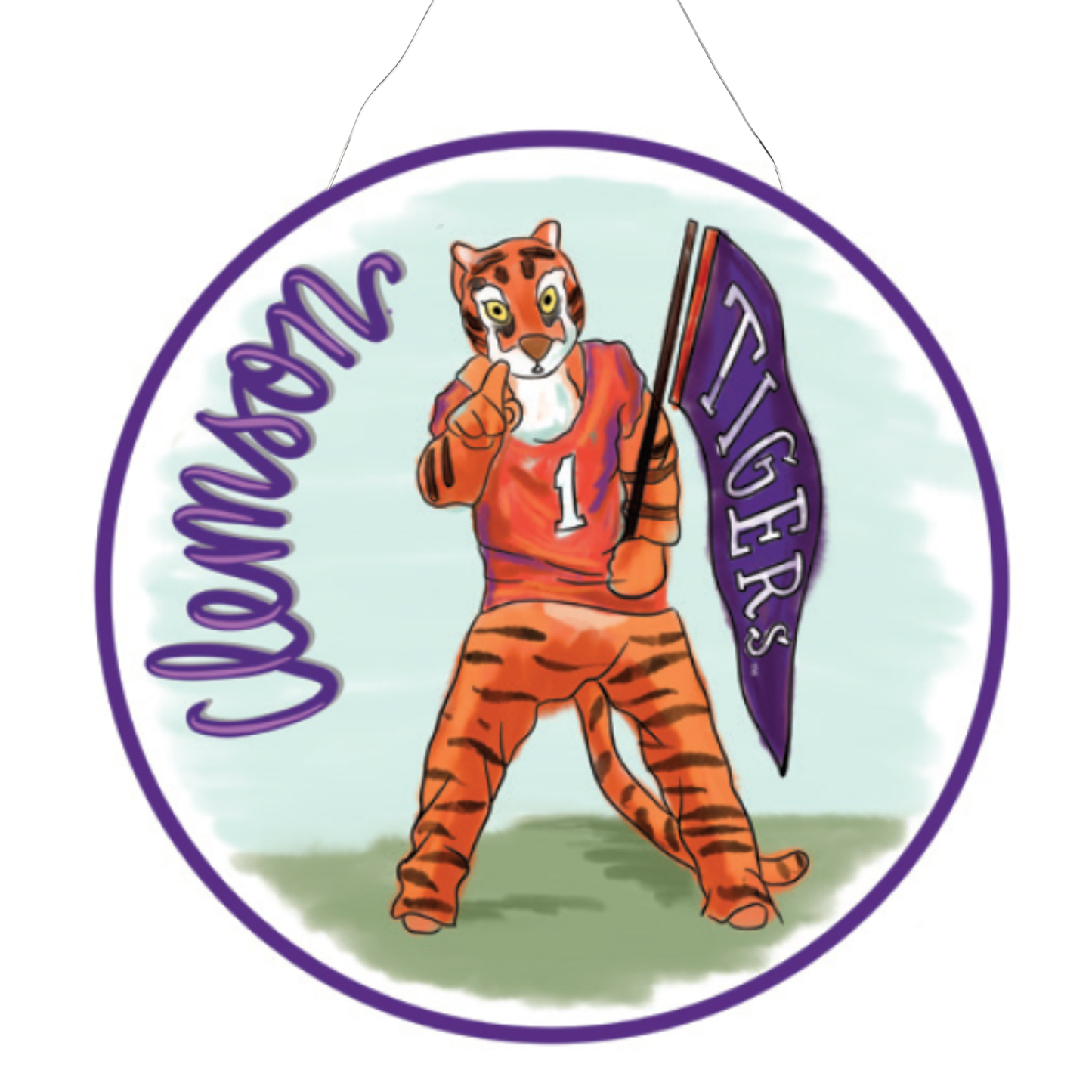 Clemson Mascot Retro Reversible Burlee | 22"