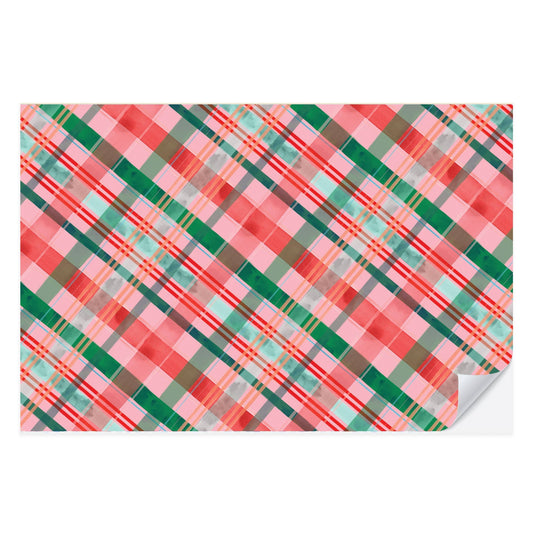 Merry Plaid Christmas Placemat Pad | 25 count