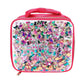 Packed Party Audrey Jewel Confetti insulated lunch box with colorful confetti design and secure zipper closure.