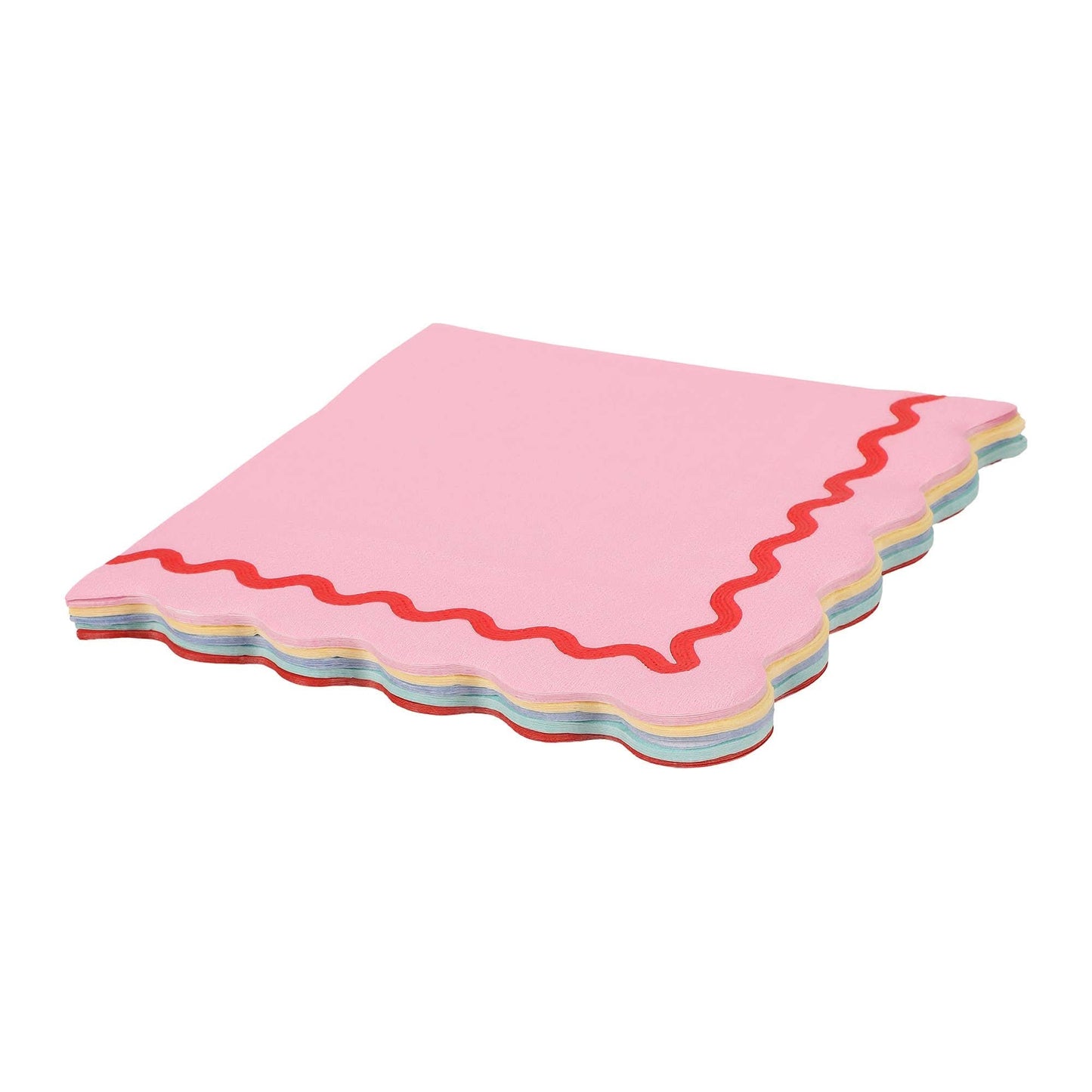 Rainbow Ric Rac Assorted Lunch Napkin - Porcupine Paper Co.