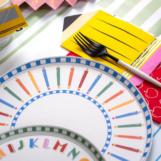 Pencil Dinner Plates | 8 count