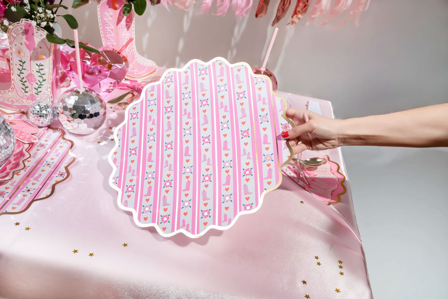 Boot Scoot Blooms Placemat Set - Porcupine Paper Co.