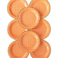 Harvest Orange Gingham Check 11" Plates | Pack of 8