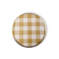Gold Matte Plaid Plates 7"| 8 count