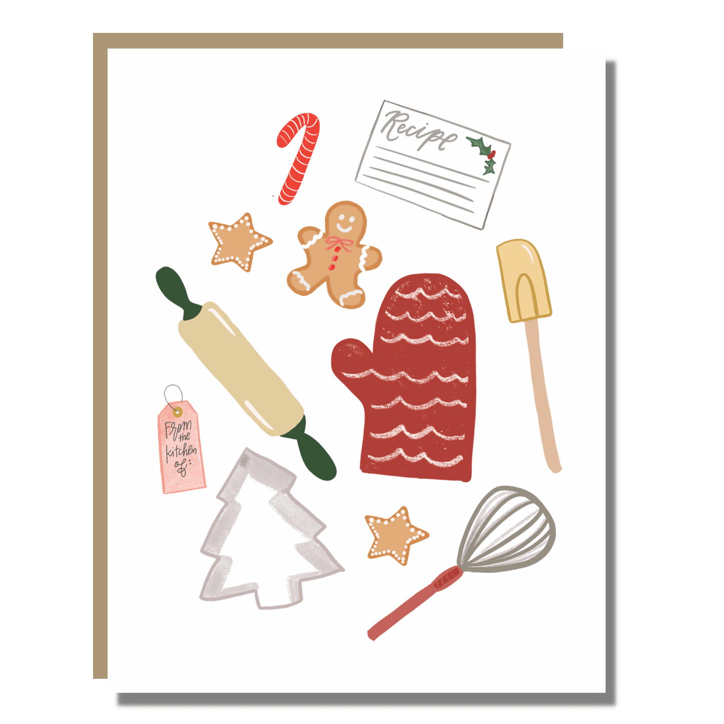 Holiday Baking - Holiday Greeting Card for Cooks and Bakers - Porcupine Paper Co.